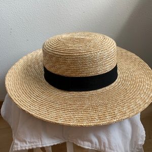 Lucky Brand Straw Hat with Black Band